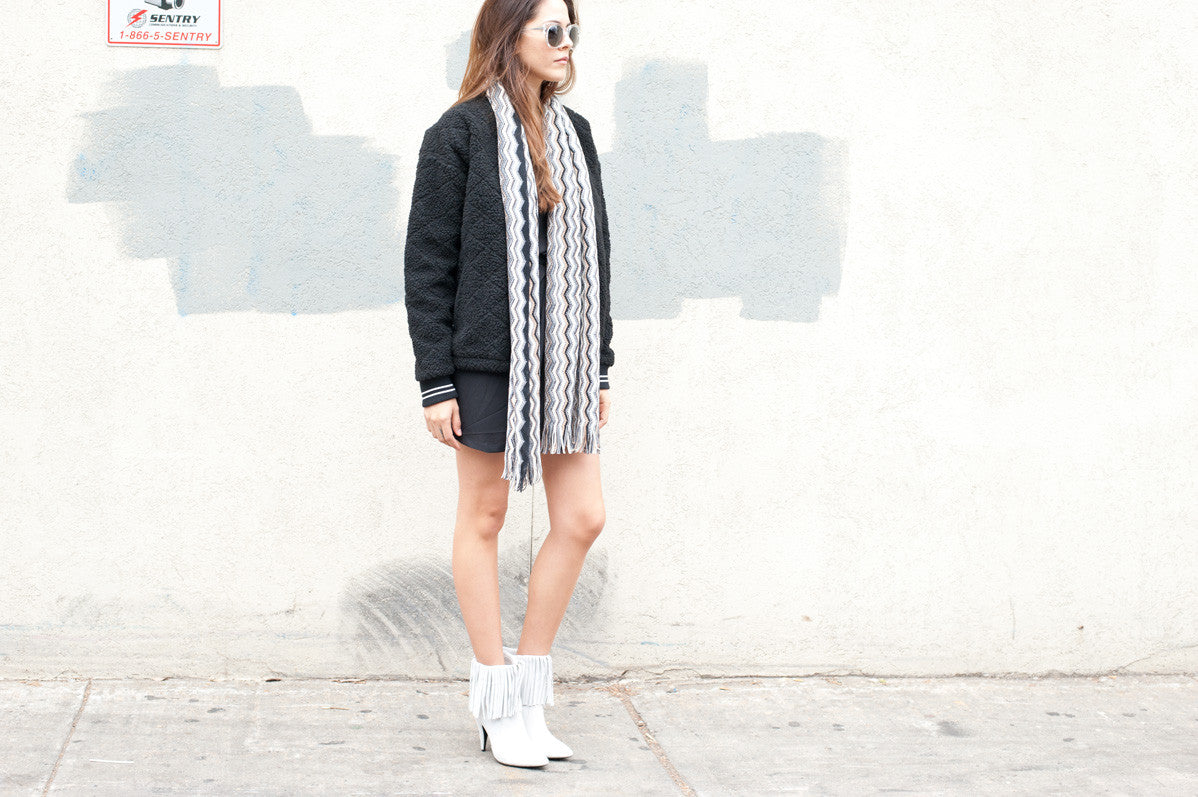 K309 suede boots; white