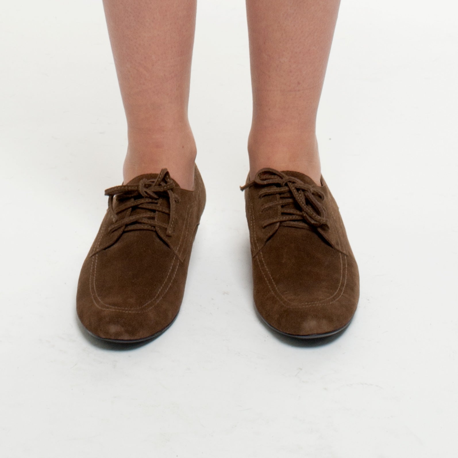 K559 suede loafers; cacao