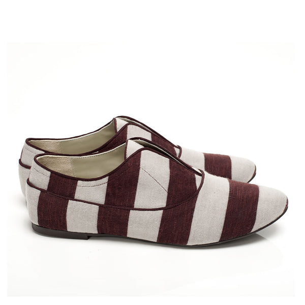 K436 cotton sneakers; plum and grey