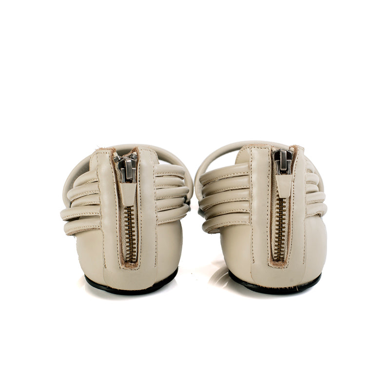 7500 leather sandals; bone