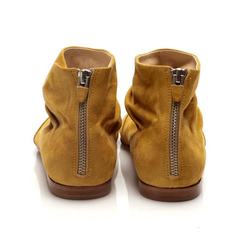 K441 suede boots; yellow