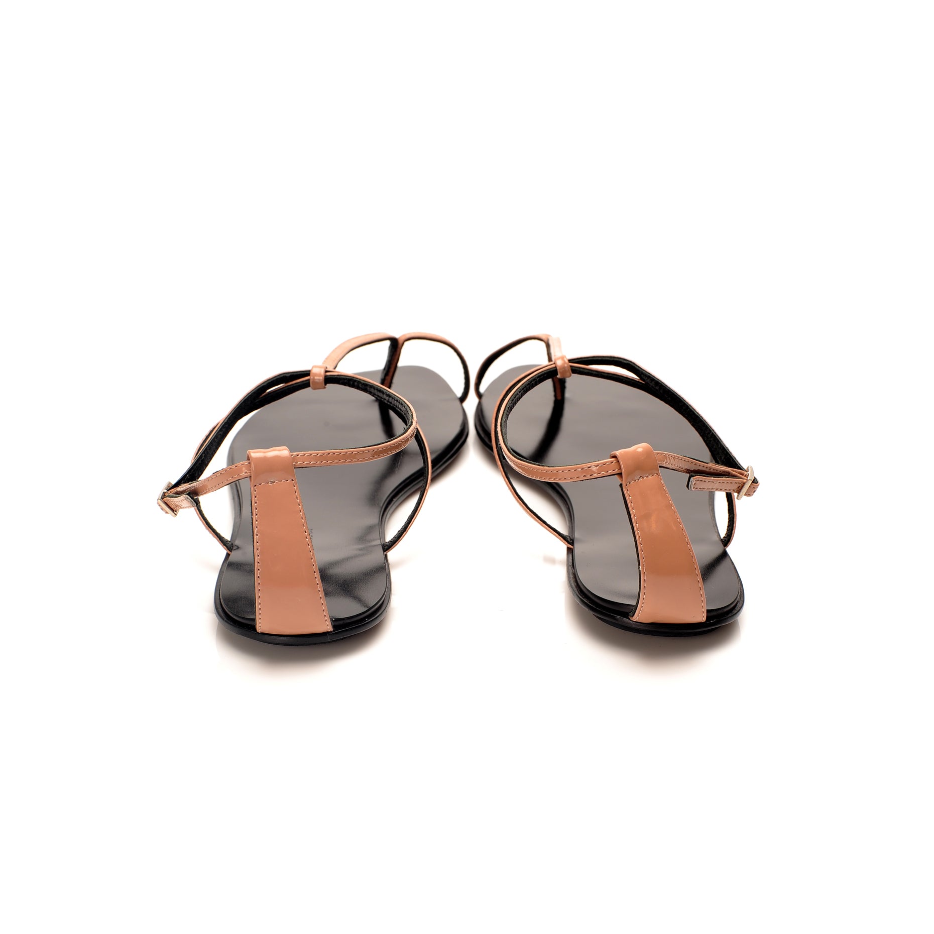 3019 leather sandals; pink patent