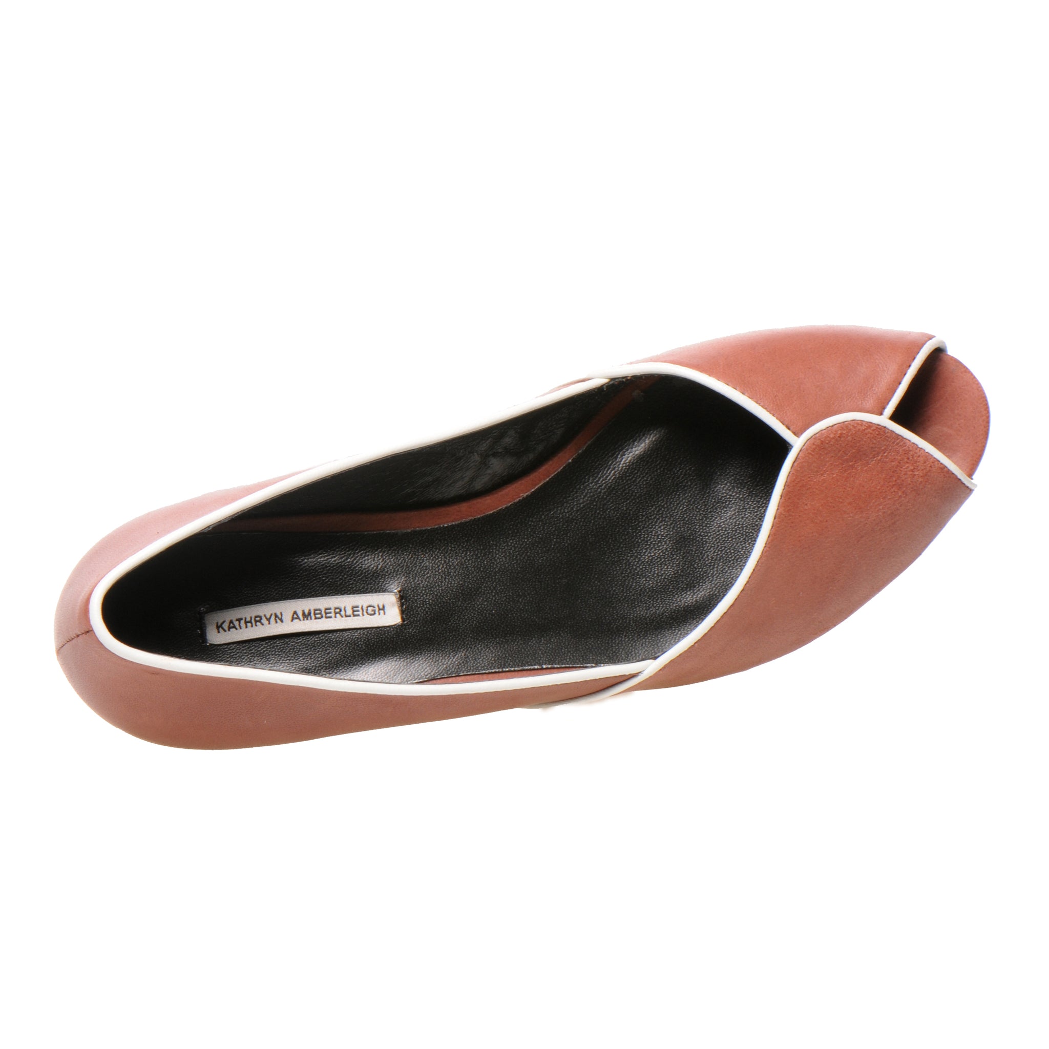 3032 leather pumps; brick
