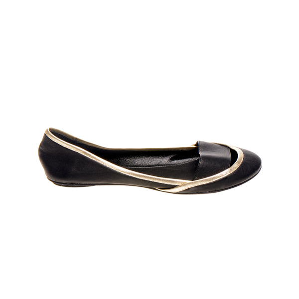 3041 leather loafers; black