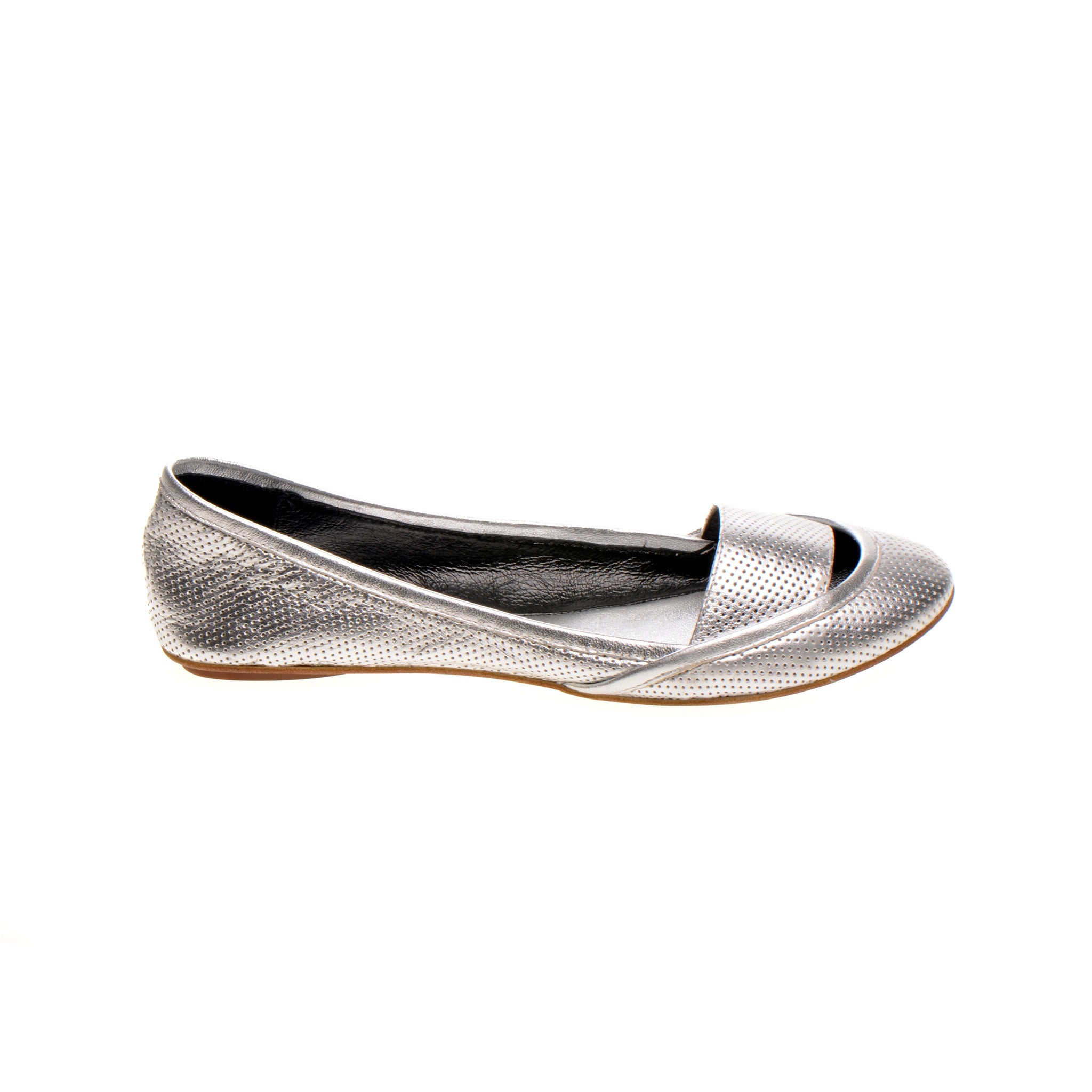 3041 leather loafers; silver