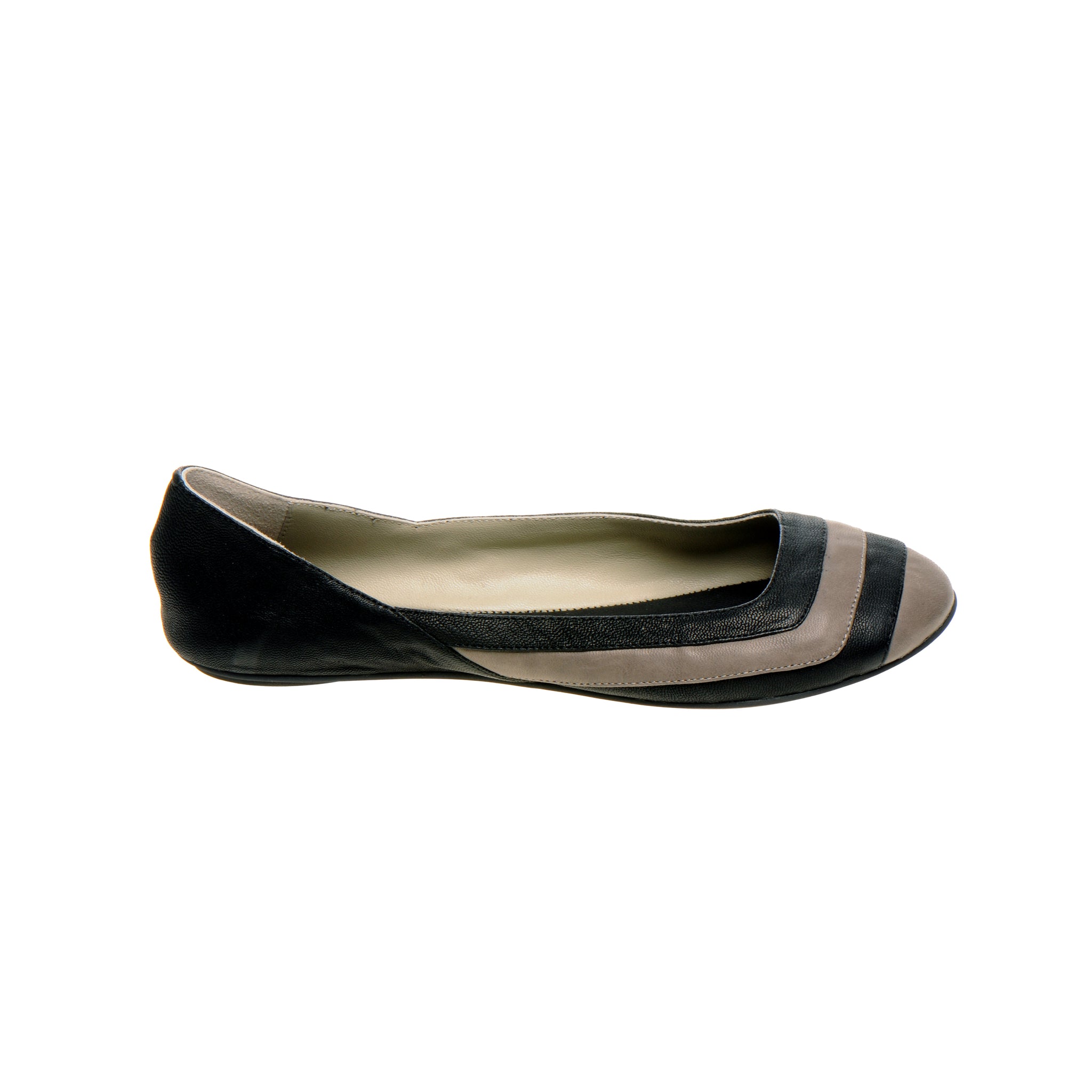 3042 leather loafers; black and mocha
