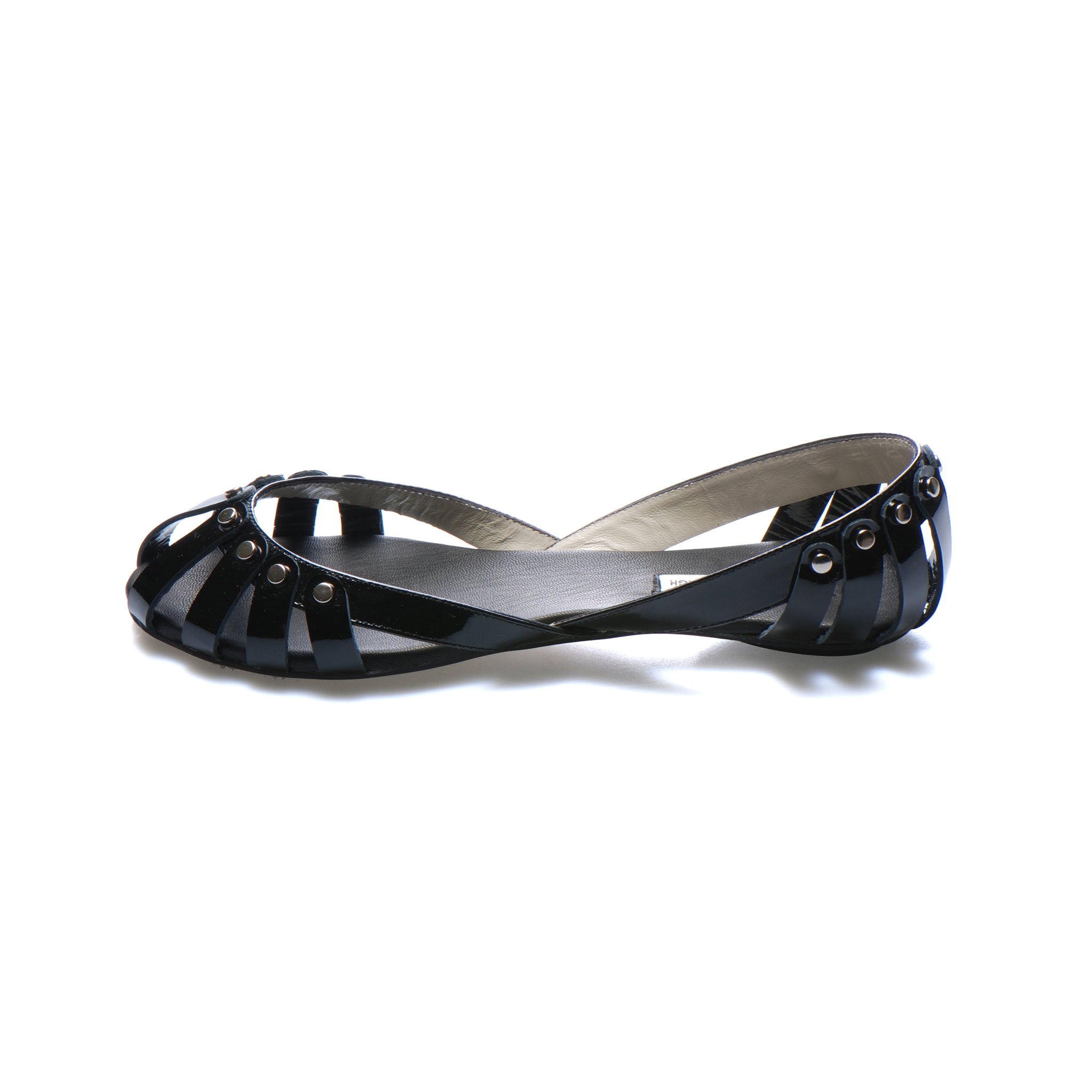 3047 patent leather loafers; black