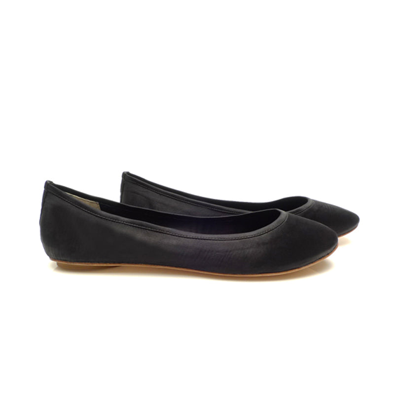 3060 silk flats; black