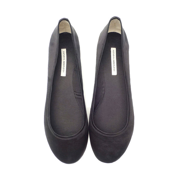 3060 silk flats; black