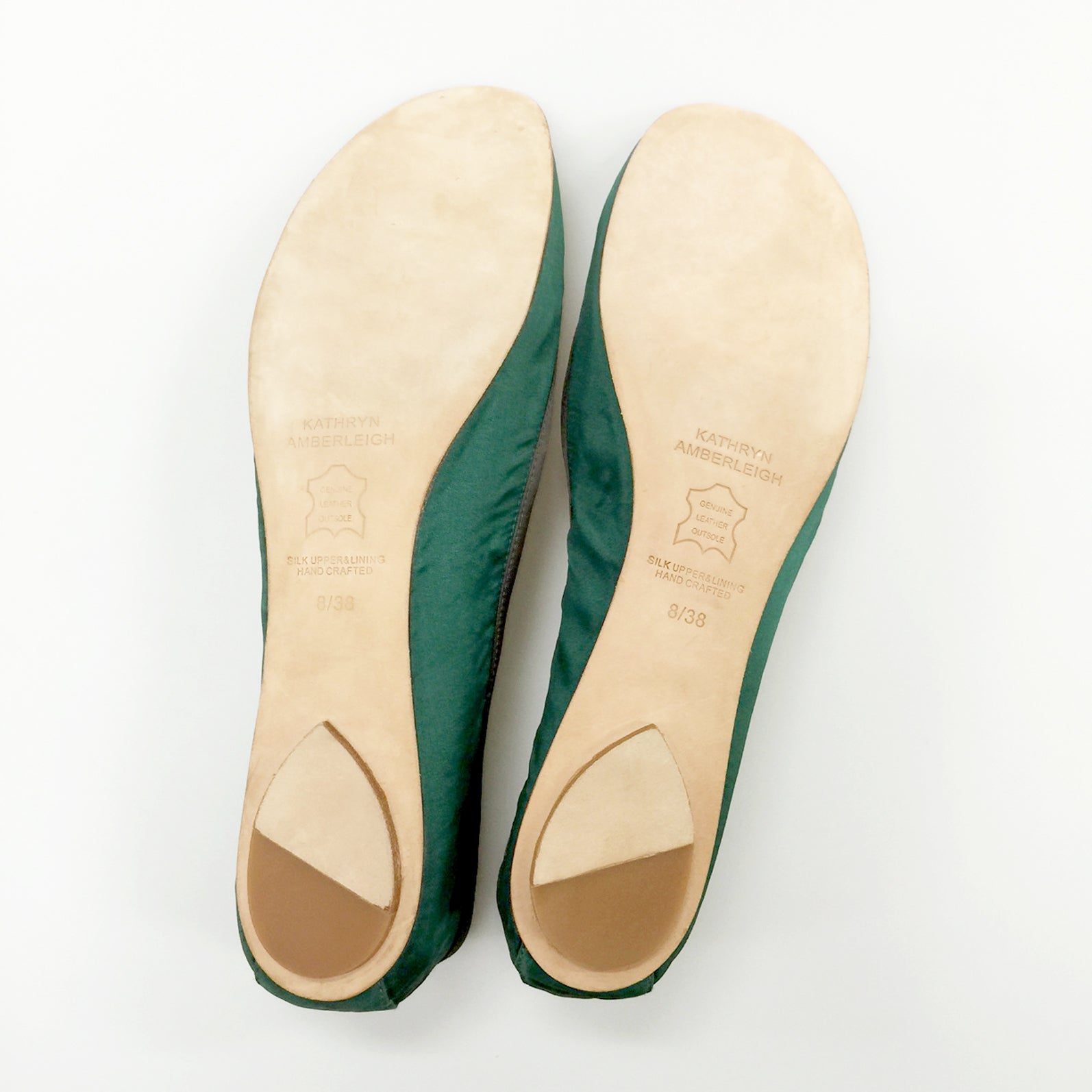 3060 silk flats; green
