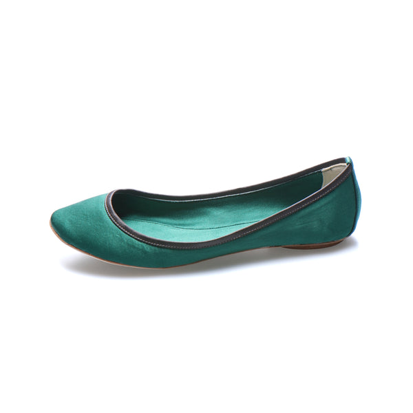 3060 silk flats; green