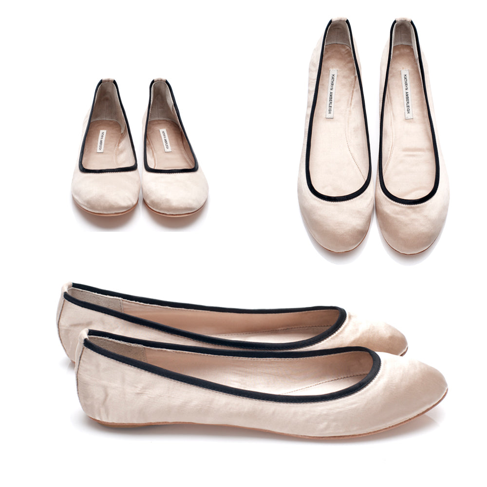 3060 silk flats; pearl