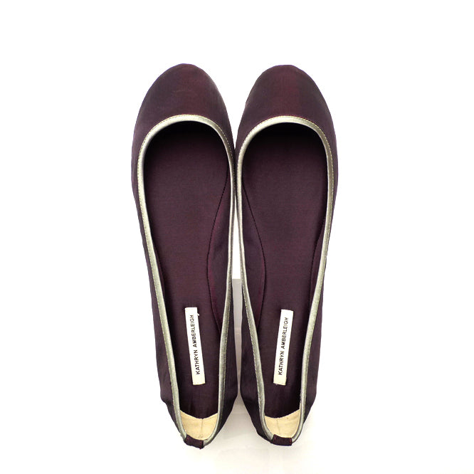 3060 silk flats; plum