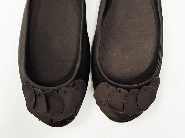 3063 silk flats; brown
