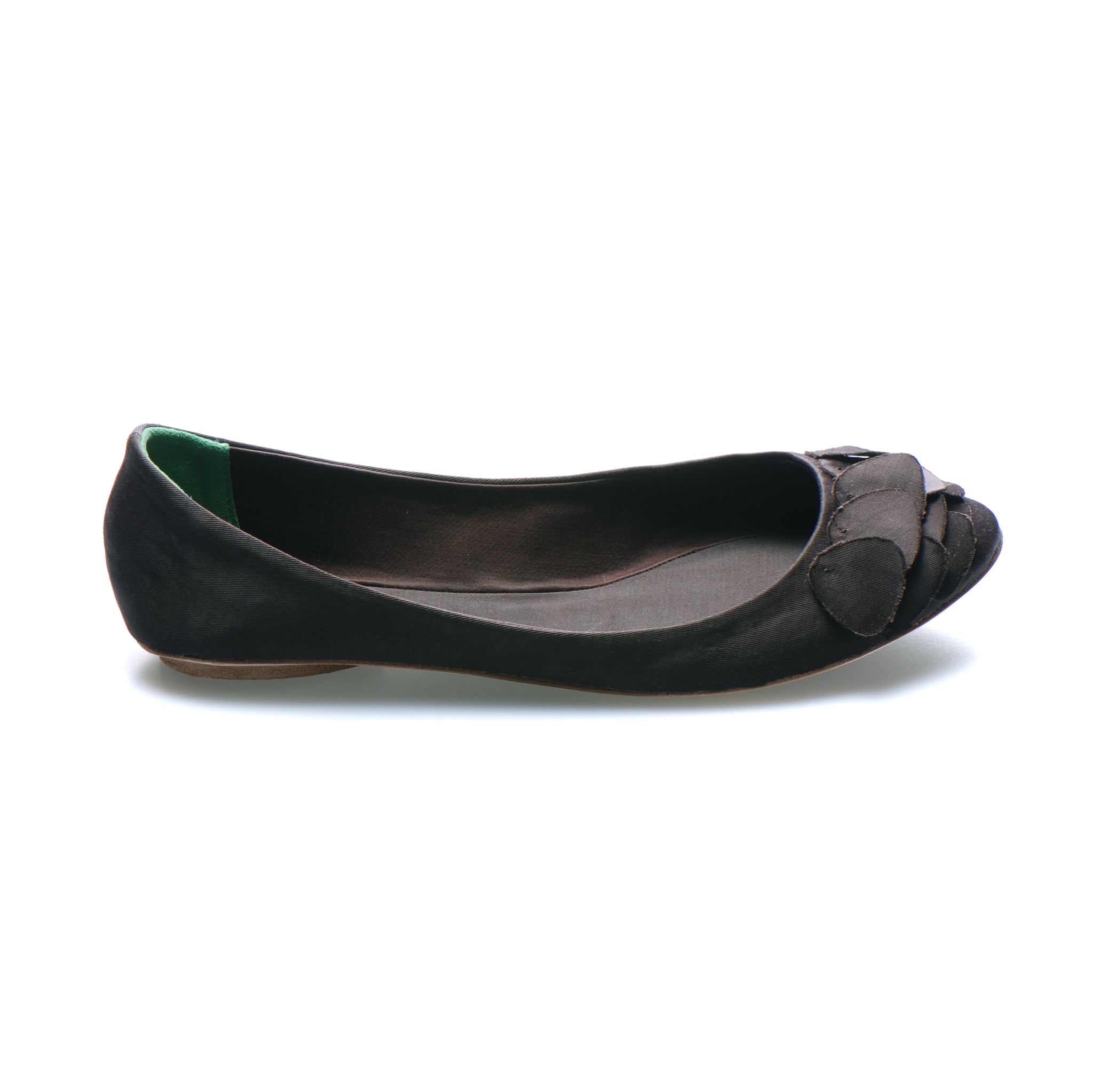 3063 silk flats; brown