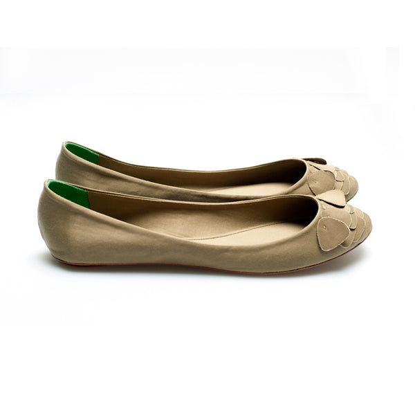 3063 silk flats; camel