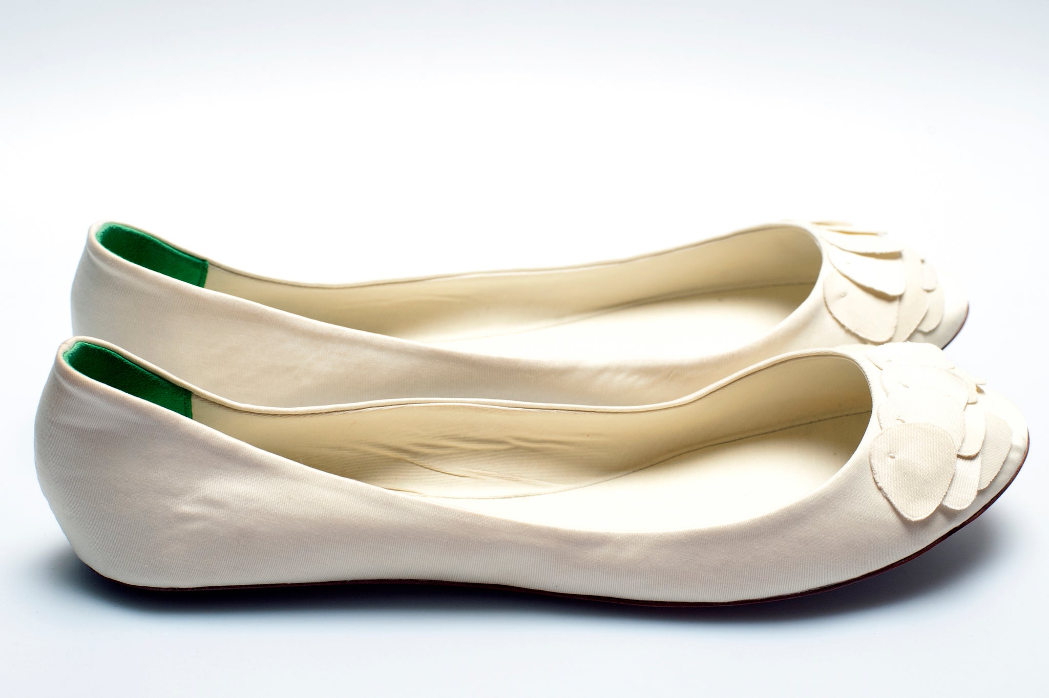 3063 silk flats; cream