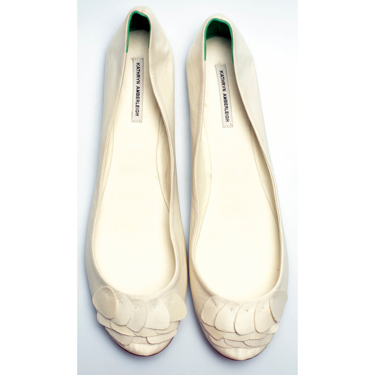 3063 silk flats; cream