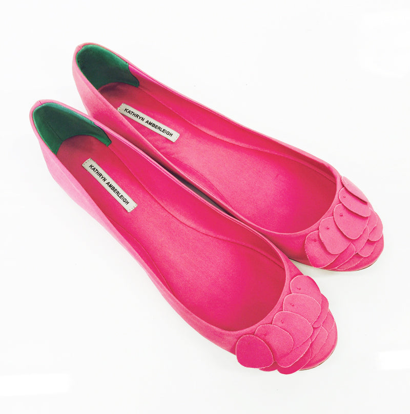 3063 silk flats; pink