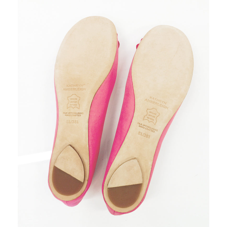 3063 silk flats; pink