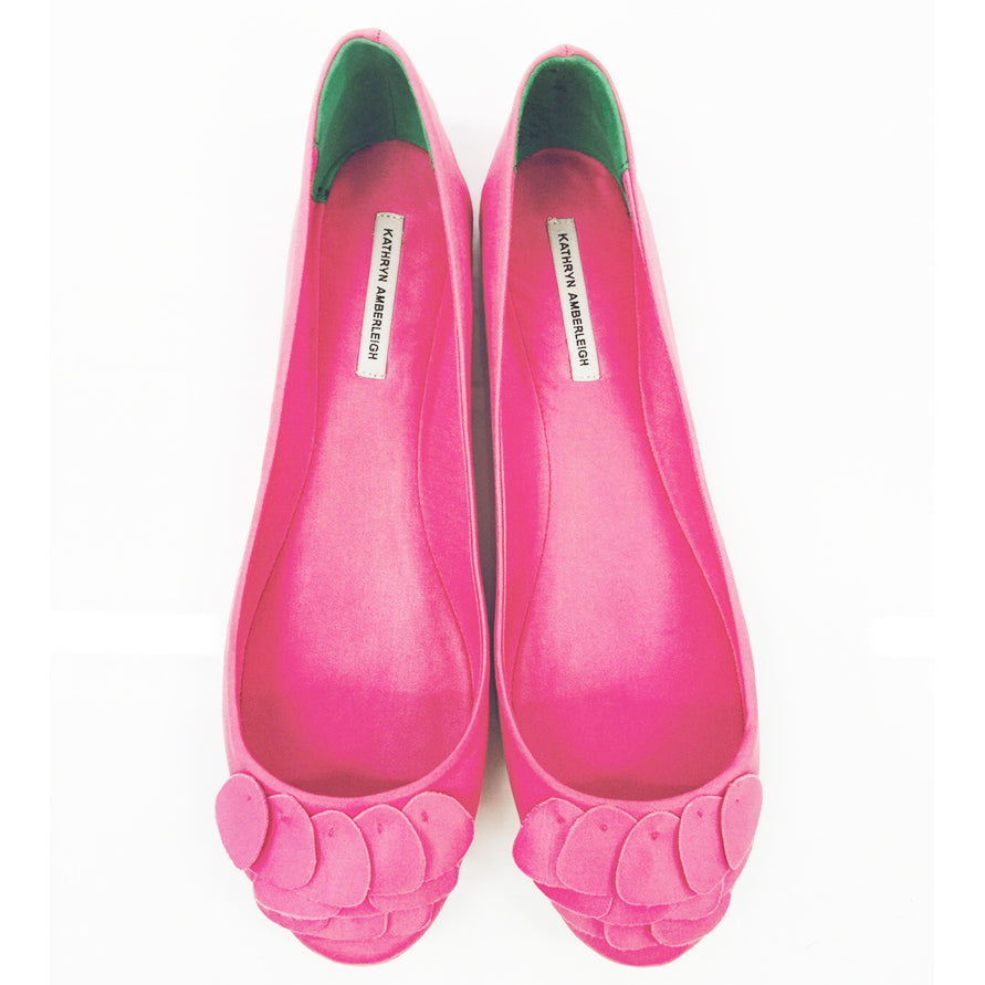 3063 silk flats; pink