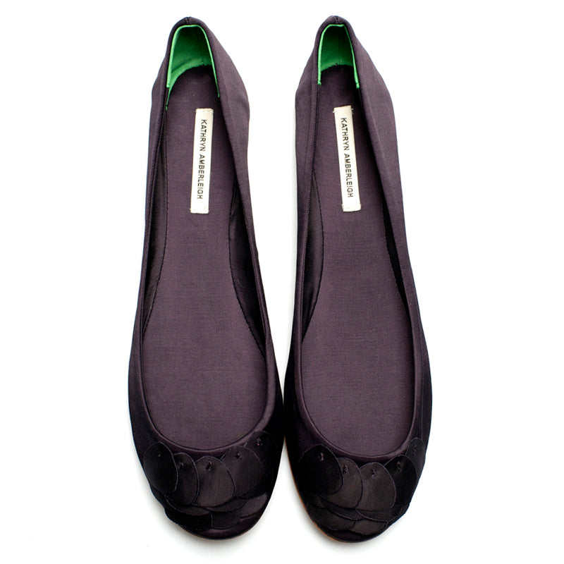 3063 silk flats; purple