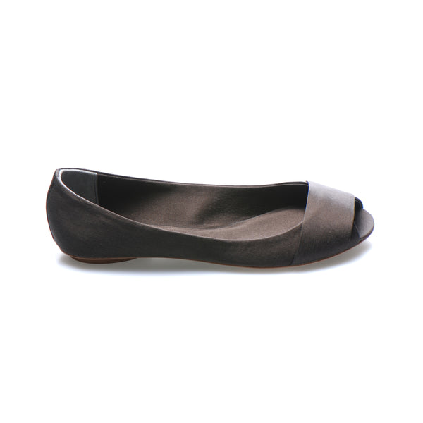 3064 silk flats; brown
