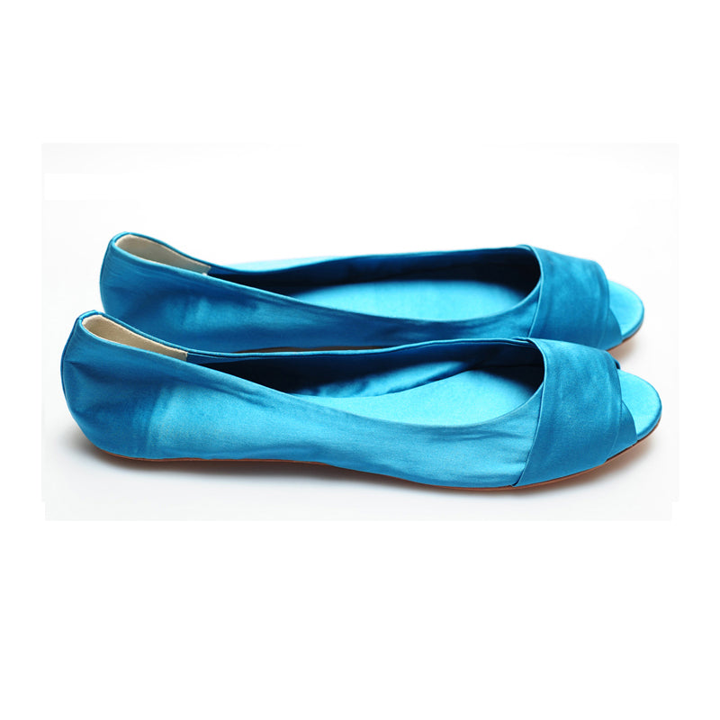 3064 silk flats; pacific