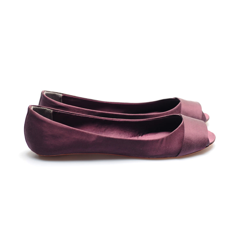 3064 silk flats; purple