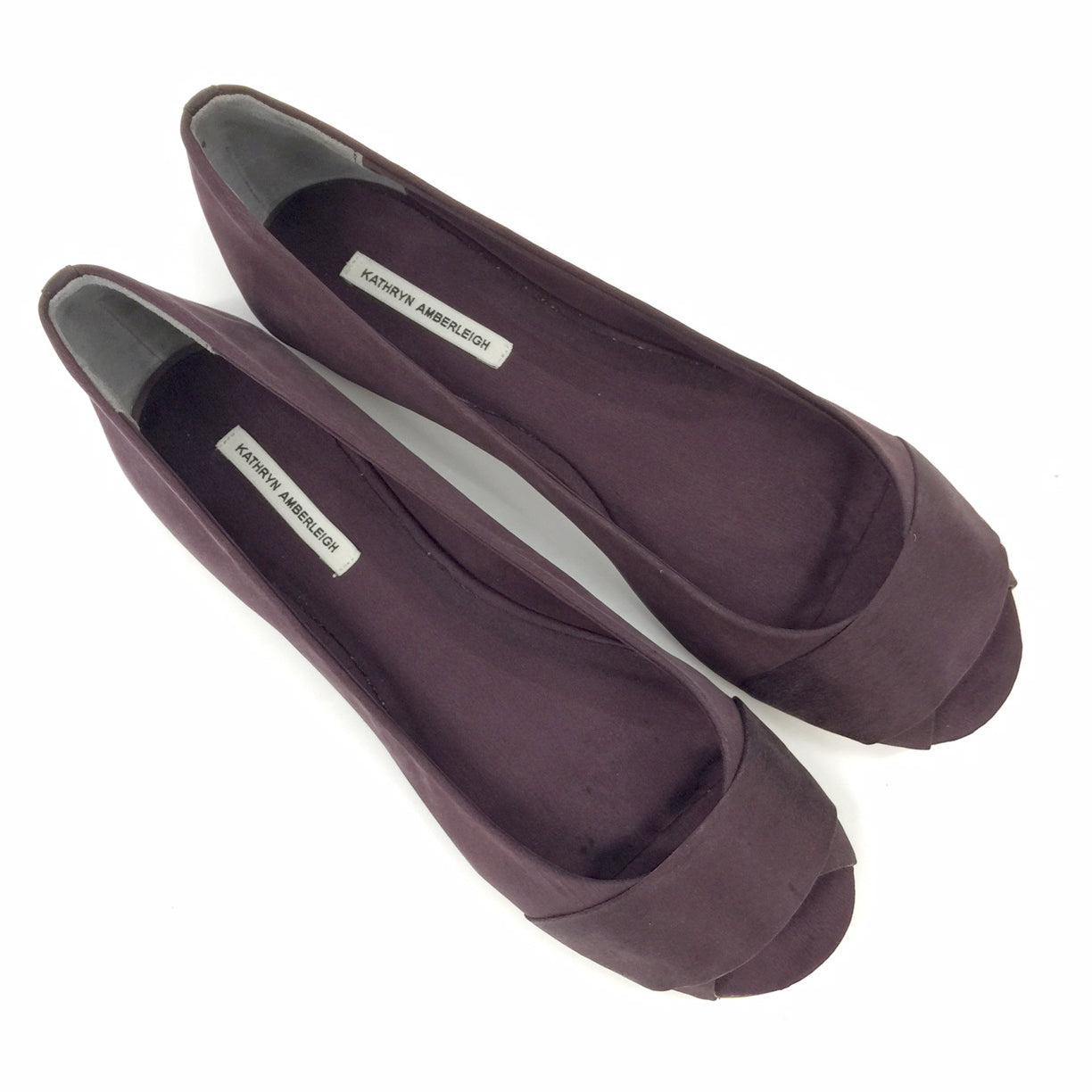 3064 silk flats; purple