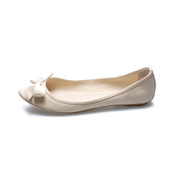 3067 silk flats; beige