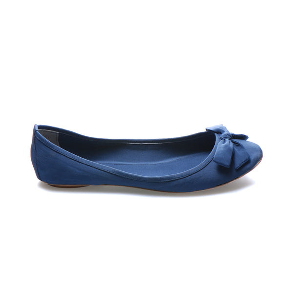 3067 silk flats; blue