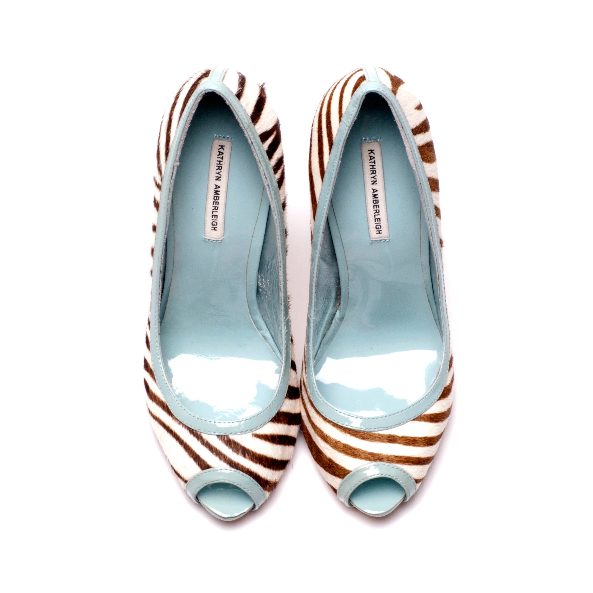 3080 leather heels; white zebra and sky