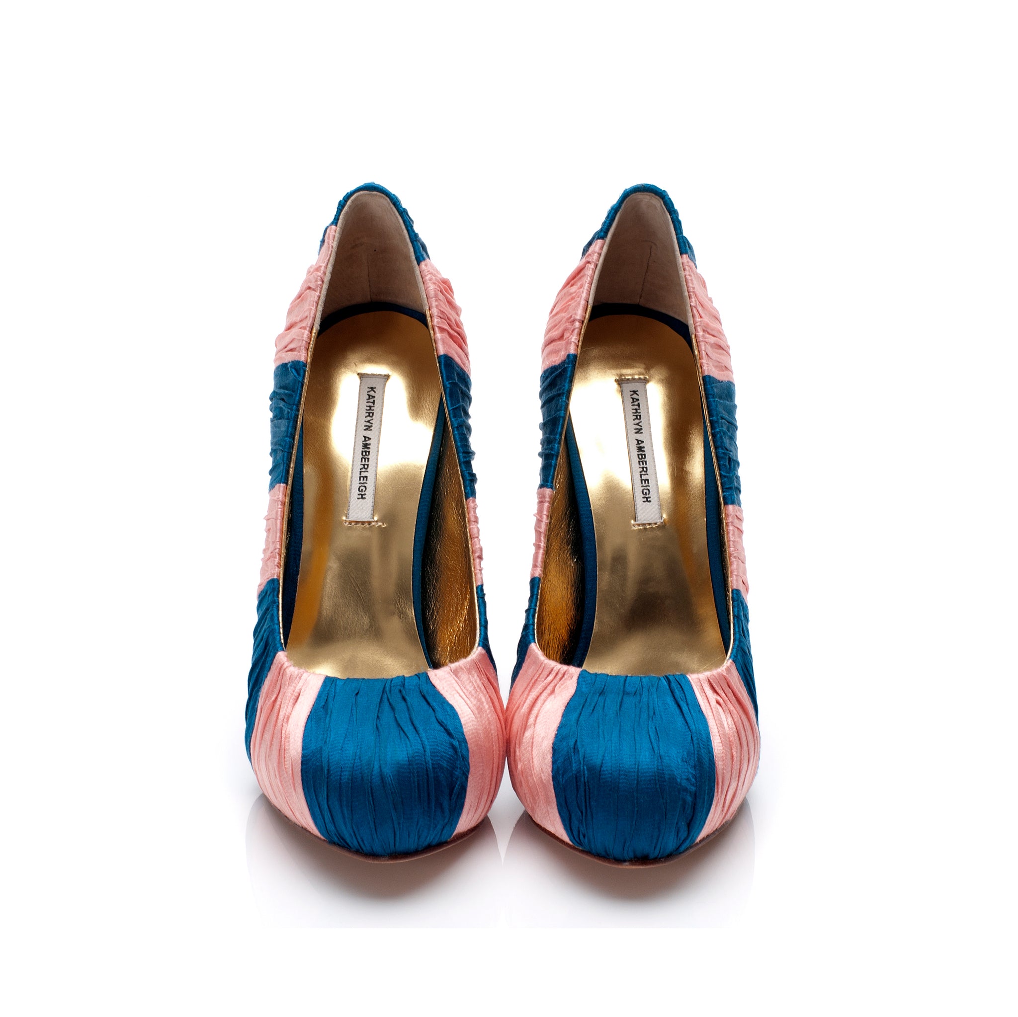 3082 silk heels; blue and pink