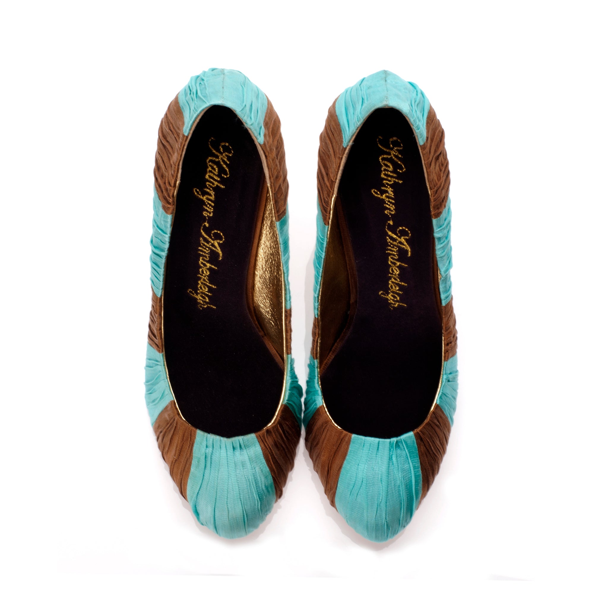 3082 silk heels; mint and cocoa