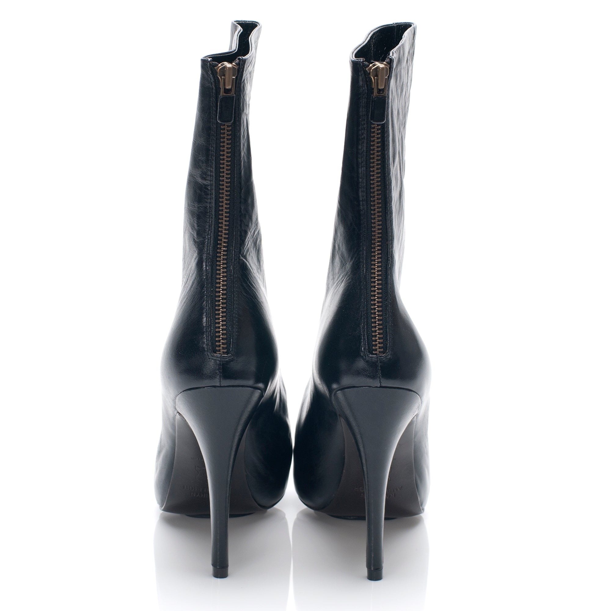 3086 leather boots; black