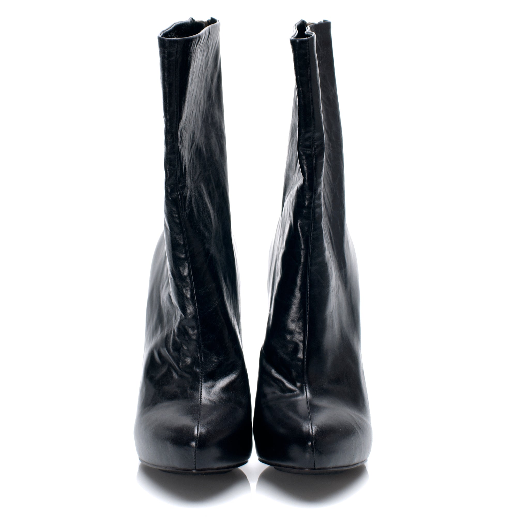 3086 leather boots; black