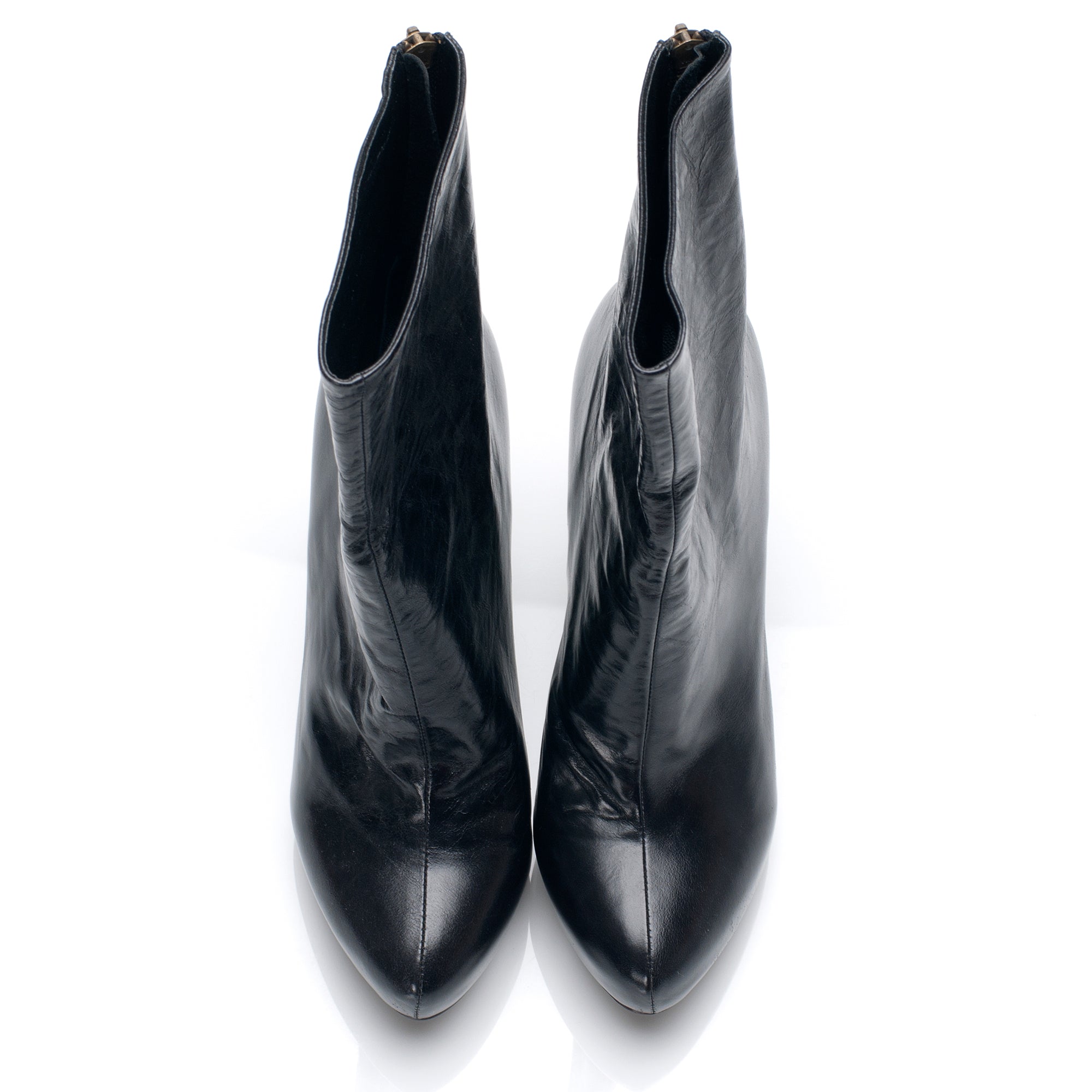3086 leather boots; black