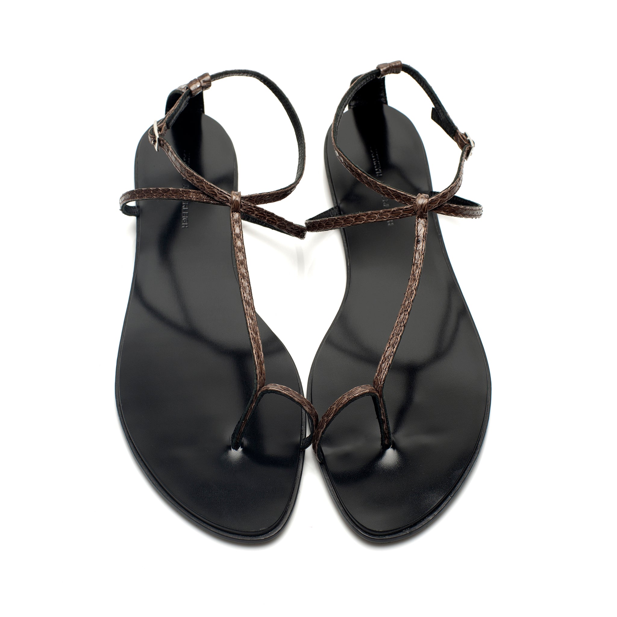 3019 snakeskin sandals; mocha