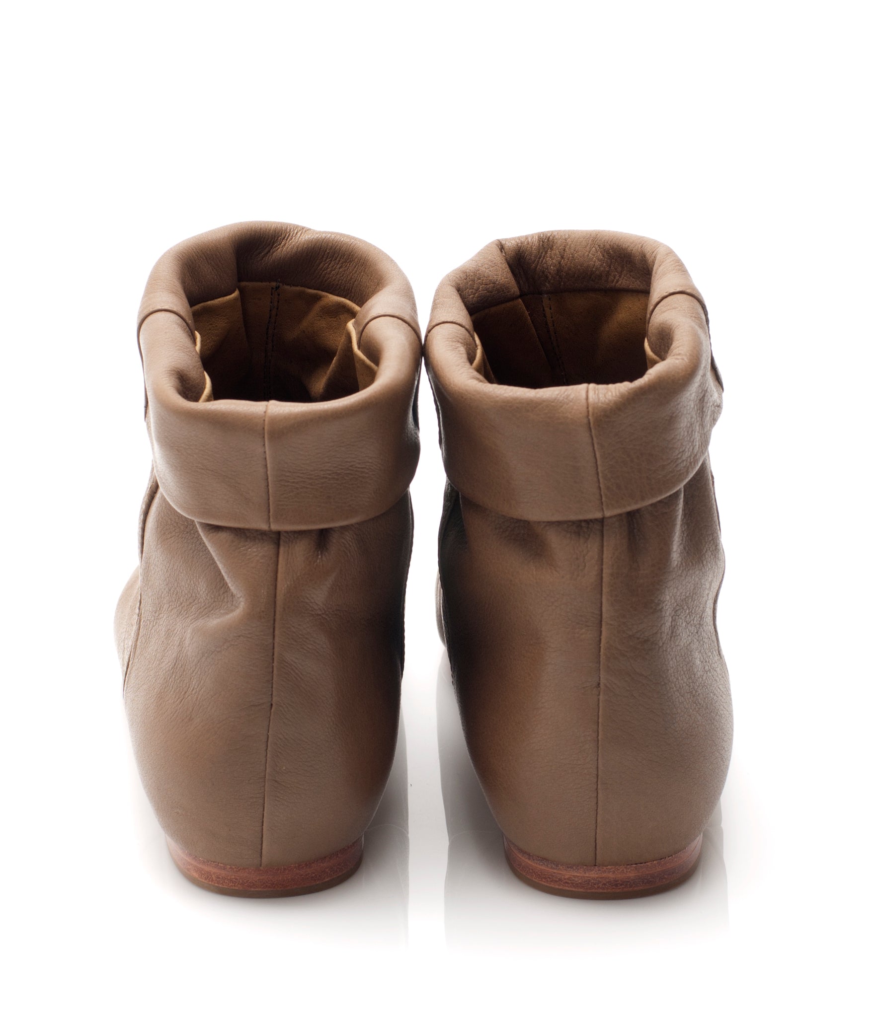5036 leather boots; khaki