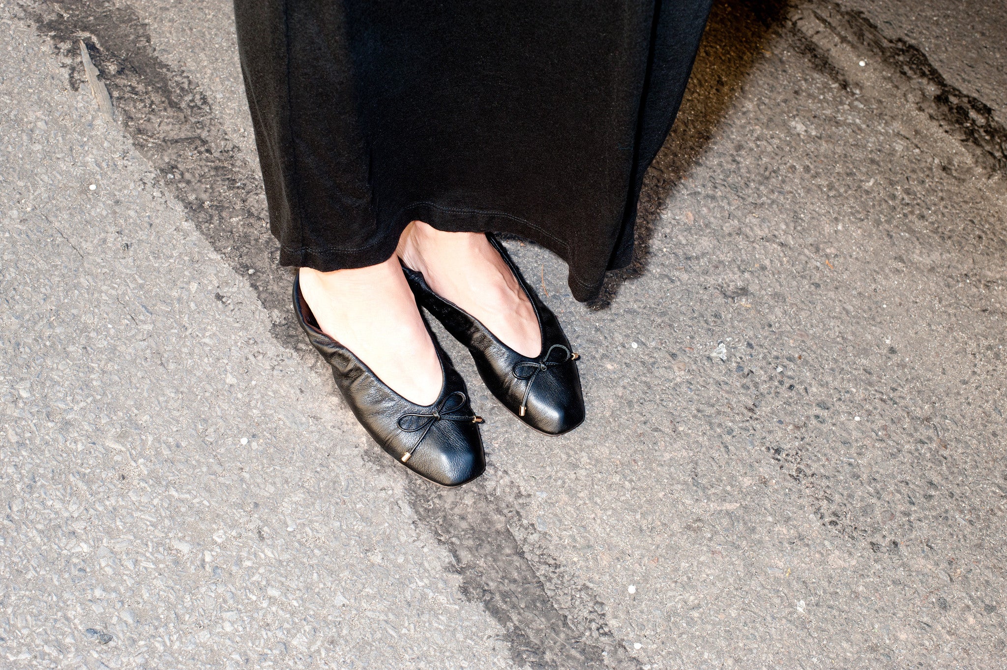 K329 leather loafers; black