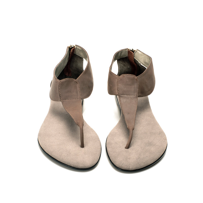 7924 leather sandals; grey
