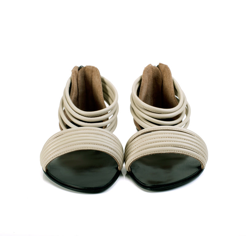 7500 leather sandals; bone