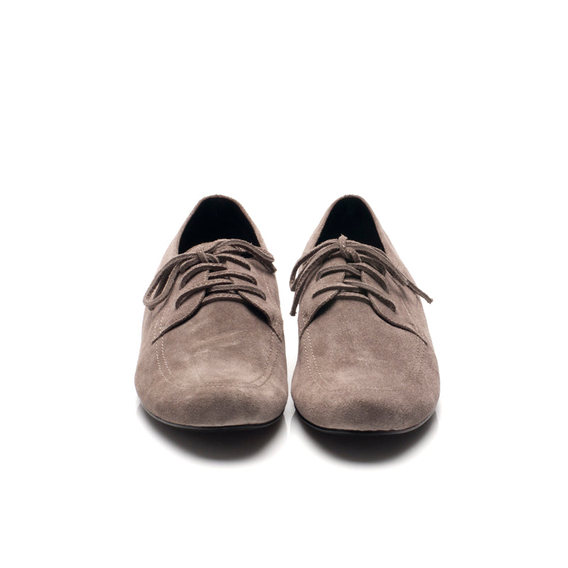 K559 suede loafers; nude grey