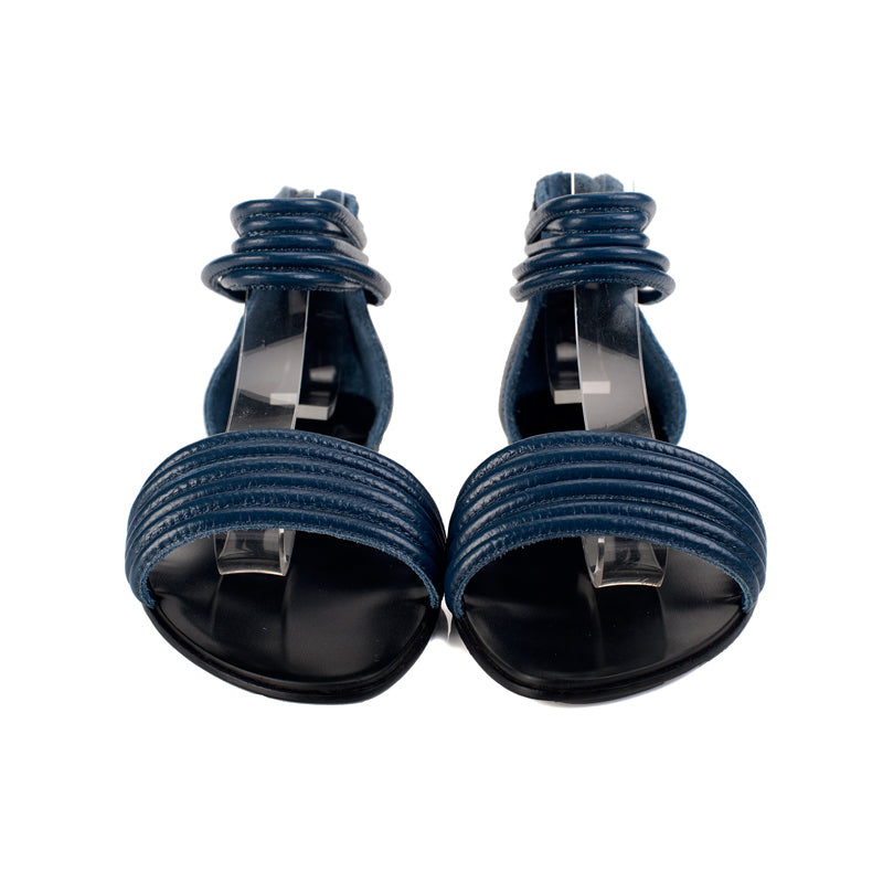 7500 leather sandals; navy