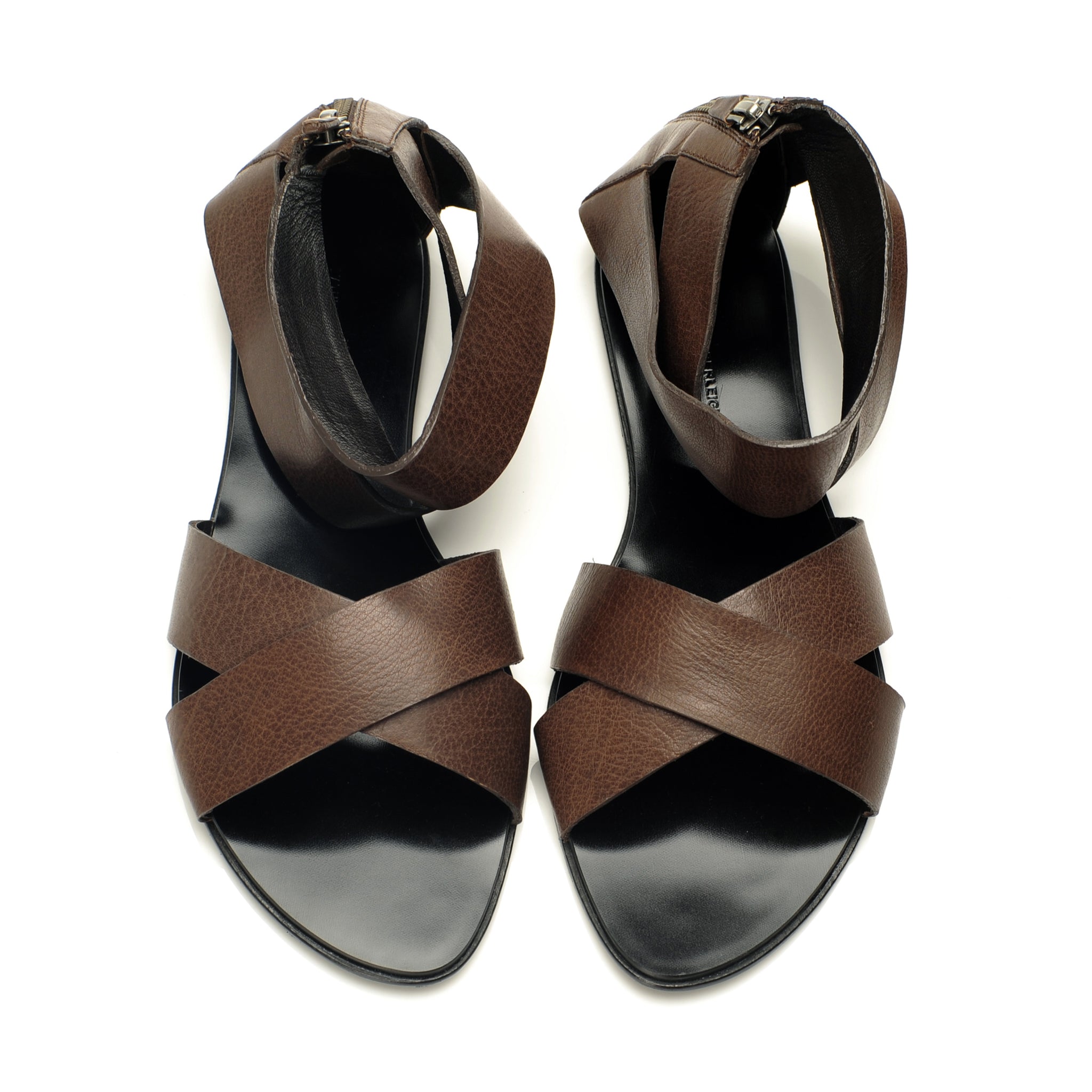 7950 leather sandals; brown