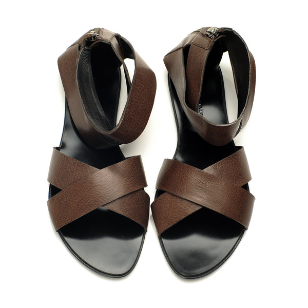 7950 leather sandals; brown