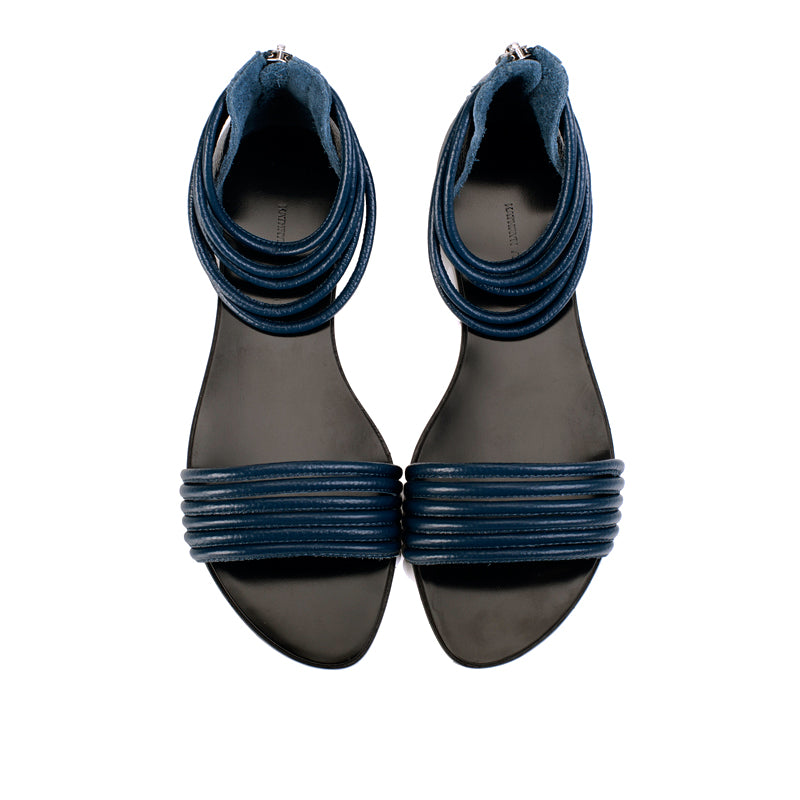 7500 leather sandals; navy