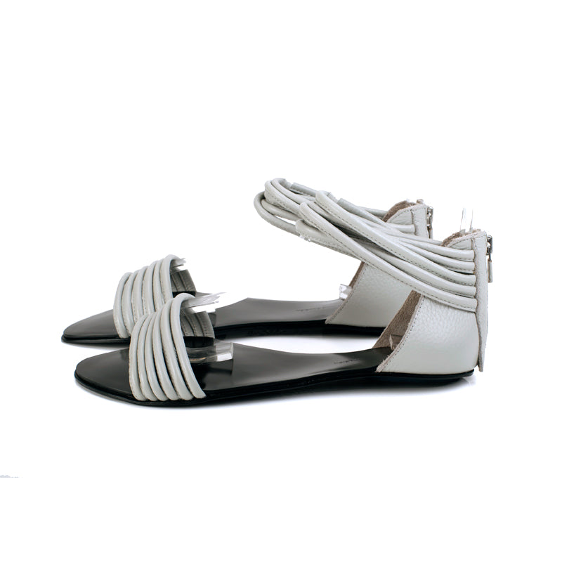 7500 leather sandals; smoke