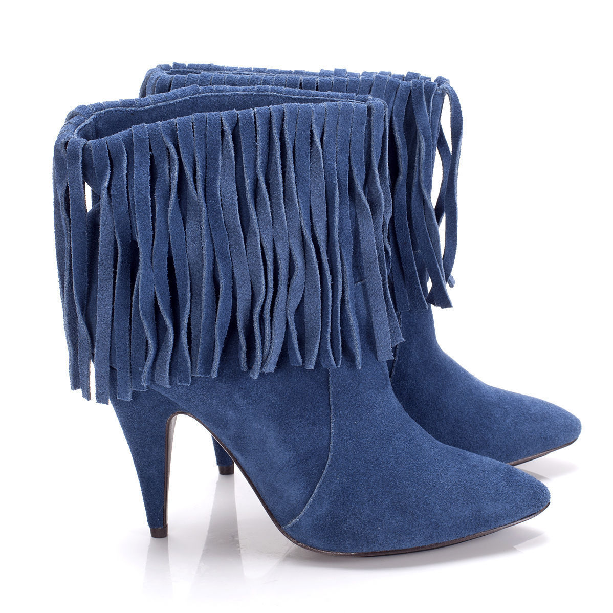 K309 suede boots; blue